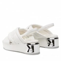 Mules Et Sandales Sandales KARL LAGERFELD - KL80628 White Pu Blanc -KARL LAGERFELD Soldes 0000209794403 02 pl