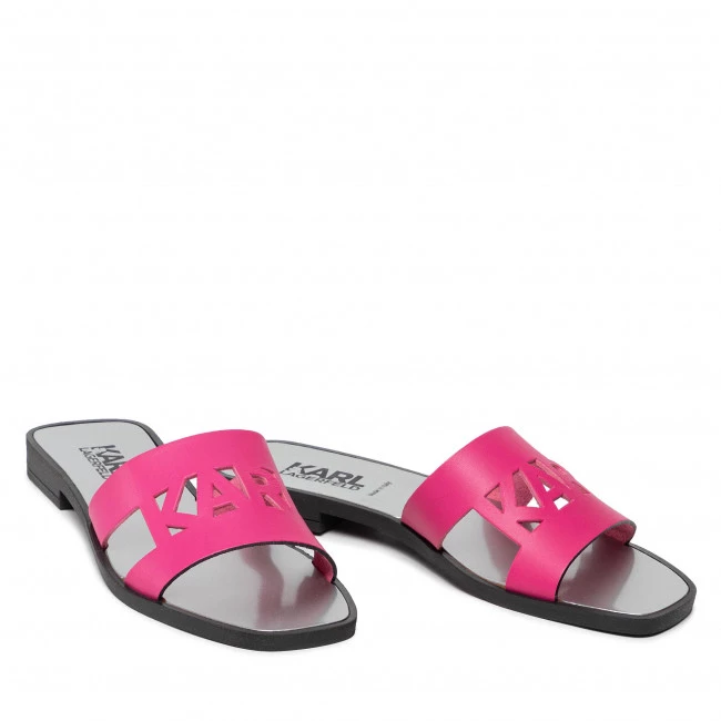 Mules Et Sandales Mules / Sandales De Bain KARL LAGERFELD - KL80405 Fuschia Pink Lthr Rose 7 Mules Et Sandales Mules / Sandales De Bain KARL LAGERFELD - KL80405 Fuschia Pink Lthr Rose – Image 5