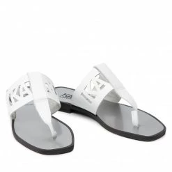 Mules Et Sandales Tongs KARL LAGERFELD - KL80409A White Lthr Blanc -KARL LAGERFELD Soldes 0000209794489 08 plj