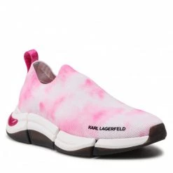 Chaussures Basses Sneakers KARL LAGERFELD - KL63211 Pink Mix Textile Rose