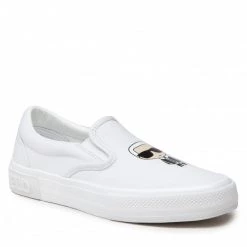 Chaussures Basses Tennis KARL LAGERFELD - KL60300 White Canvas Blanc