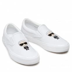 Chaussures Basses Tennis KARL LAGERFELD - KL60300 White Canvas Blanc -KARL LAGERFELD Soldes 0000209794847 06 is