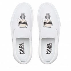 Chaussures Basses Tennis KARL LAGERFELD - KL60300 White Canvas Blanc -KARL LAGERFELD Soldes 0000209794847 07 is