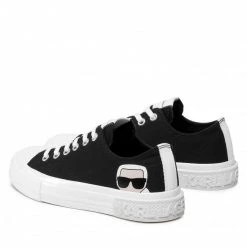 Chaussures Basses Baskets KARL LAGERFELD - KL60310 Black Canvas Noir -KARL LAGERFELD Soldes 0000209794885 02 rz 1