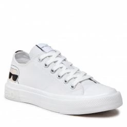 Chaussures Basses Baskets KARL LAGERFELD - KL60310 White Canvas Blanc