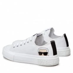 Chaussures Basses Baskets KARL LAGERFELD - KL60310 White Canvas Blanc -KARL LAGERFELD Soldes 0000209794892 05 is