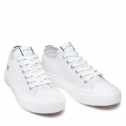 Chaussures Basses Baskets KARL LAGERFELD - KL60310 White Canvas Blanc -KARL LAGERFELD Soldes 0000209794892 06 is