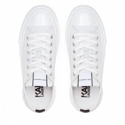 Chaussures Basses Baskets KARL LAGERFELD - KL60310 White Canvas Blanc -KARL LAGERFELD Soldes 0000209794892 07 is