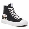 Chaussures Basses Baskets KARL LAGERFELD - KL60350 Black Canvas Noir -KARL LAGERFELD Soldes 0000209794915 01 rz