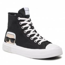 Chaussures Basses Baskets KARL LAGERFELD - KL60350 Black Canvas Noir