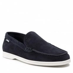 Chaussures Basses Mocassins KARL LAGERFELD - KL12012 Navy Suede Bleu Marine