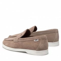 Chaussures Basses Mocassins KARL LAGERFELD - KL12012 Earth Suede Beige -KARL LAGERFELD Soldes 0000209796704 02 ks