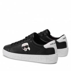 Chaussures Basses Sneakers KARL LAGERFELD - KL51030 Black Lthr Noir -KARL LAGERFELD Soldes 0000209796728 02 rz