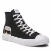 Chaussures Basses Sneakers KARL LAGERFELD - KL50350 Black Canvas 900 Noir -KARL LAGERFELD Soldes 0000209797060 01 rz