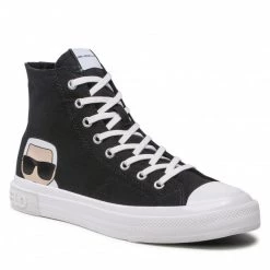 Chaussures Basses Sneakers KARL LAGERFELD - KL50350 Black Canvas 900 Noir