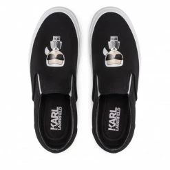 Chaussures Basses Tennis KARL LAGERFELD - KL50300 Black Canvas Noir -KARL LAGERFELD Soldes 0000209797138 05 fp