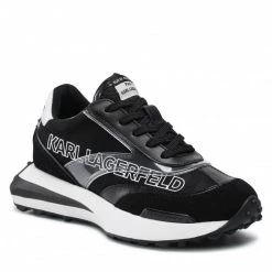 Chaussures Basses Sneakers KARL LAGERFELD - KL62925 Black Lthr & Textile Noir