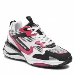 Chaussures Basses Sneakers KARL LAGERFELD - KL63110 Black Lhtr/Text W/Pink 40P Multicolore