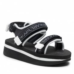 Mules Et Sandales Sandales KARL LAGERFELD - KL81905 Black/White Weave Noir