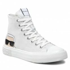 Chaussures Basses Baskets KARL LAGERFELD - KL60350 White Blanc