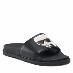 Mules Et Sandales Mules / Sandales De Bain KARL LAGERFELD - KL80975 Black Rubber Noir