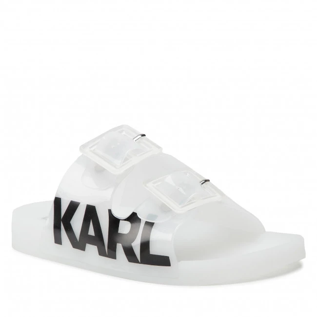 Mules Et Sandales Mules / Sandales De Bain KARL LAGERFELD - KL80720 White Pu Blanc 3 Mules Et Sandales Mules / Sandales De Bain KARL LAGERFELD - KL80720 White Pu Blanc