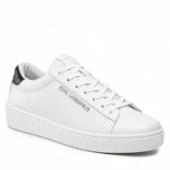 Chaussures Basses Sneakers KARL LAGERFELD - KL51019 White Lthr Blanc