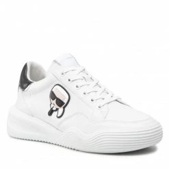 Chaussures Basses Sneakers KARL LAGERFELD - KL52830 White Leather Blanc