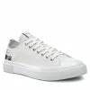 Chaussures Basses Sneakers KARL LAGERFELD - KL50310 White Canvas Blanc
