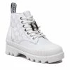 Bottes Et Autres Bottines KARL LAGERFELD - KL42531 White Vg Lthr/Txt Mono Blanc -KARL LAGERFELD Soldes 01 0000301363781 is