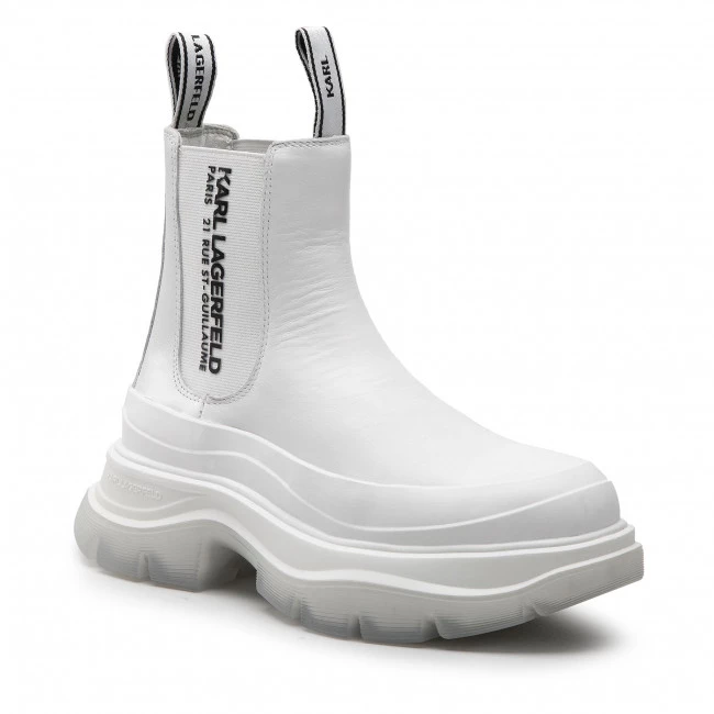 Bottes Et Autres Bottines Chelsea KARL LAGERFELD - KL42944 White Lthr Blanc 3 Bottes Et Autres Bottines Chelsea KARL LAGERFELD - KL42944 White Lthr Blanc