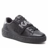 Chaussures Basses Sneakers KARL LAGERFELD - KL61037 Black Lthr W/Silver Noir