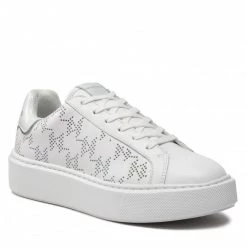 Chaussures Basses Sneakers KARL LAGERFELD - KL62224 White Lthr Blanc