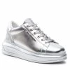 Chaussures Basses Sneakers KARL LAGERFELD - KL62525A Silver Textured LThr Argent