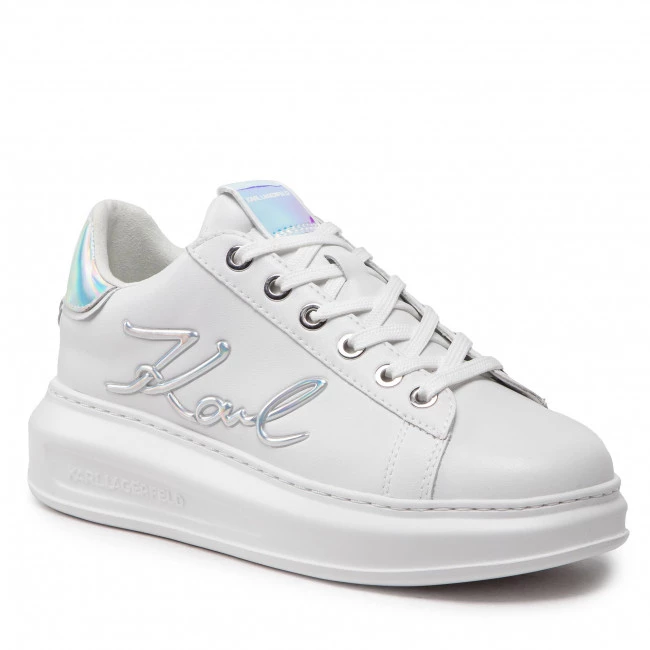 Chaussures Basses Sneakers KARL LAGERFELD - KL62510A White Lthr/Iridescent Blanc 3 Chaussures Basses Sneakers KARL LAGERFELD - KL62510A White Lthr/Iridescent Blanc