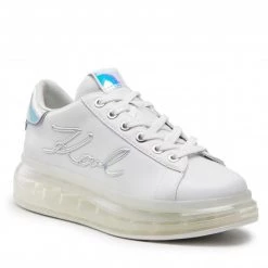 Chaussures Basses Sneakers KARL LAGERFELD - KL62610 White Lthr W/Iridescent Blanc