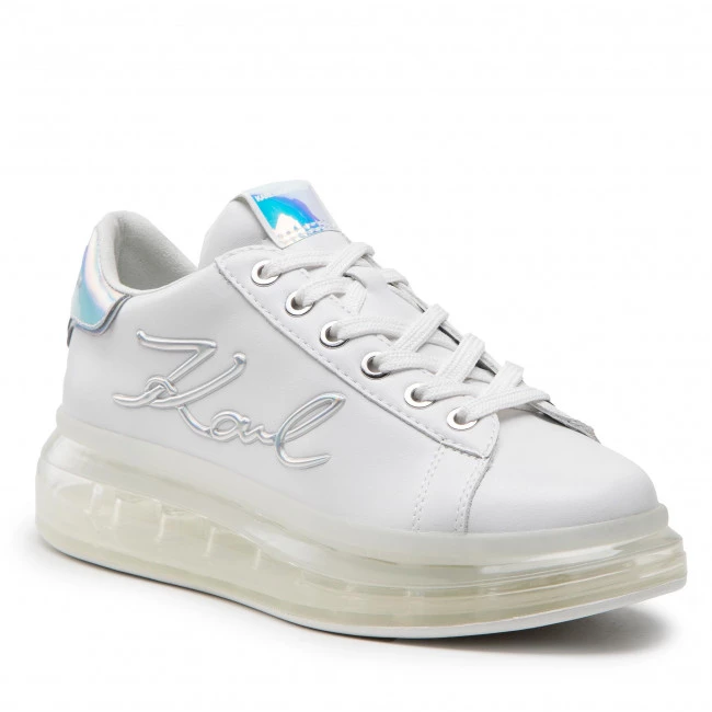 Chaussures Basses Sneakers KARL LAGERFELD - KL62610 White Lthr W/Iridescent Blanc 3 Chaussures Basses Sneakers KARL LAGERFELD - KL62610 White Lthr W/Iridescent Blanc