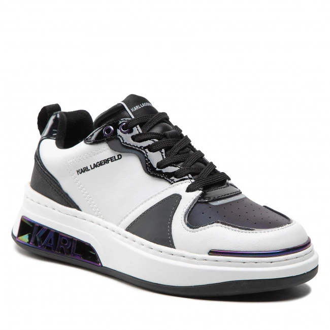 Chaussures Basses Sneakers KARL LAGERFELD - KL62024 White Lthr W/Black Blanc, Noir 3 Chaussures Basses Sneakers KARL LAGERFELD - KL62024 White Lthr W/Black Blanc, Noir
