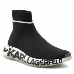 Chaussures Basses Sneakers KARL LAGERFELD - KL63243 Black Knit Textile Noir