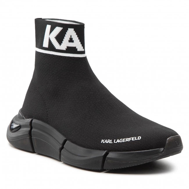 Chaussures Basses Sneakers KARL LAGERFELD - KL63242 Black Knit Textile/Mono Noir 3 Chaussures Basses Sneakers KARL LAGERFELD - KL63242 Black Knit Textile/Mono Noir