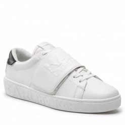 Chaussures Basses Sneakers KARL LAGERFELD - KL51037 White Lthr Blanc