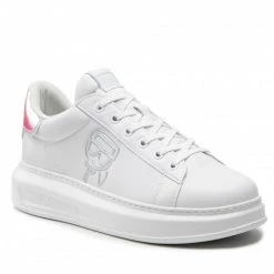 Chaussures Basses Sneakers KARL LAGERFELD - KL52531 White Lthe W/Iridescent Blanc