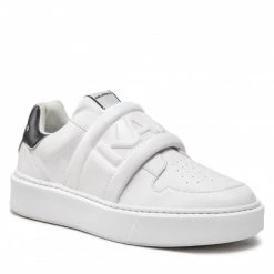 Chaussures Basses Sneakers KARL LAGERFELD - KL52237 White Lthr Blanc