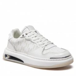 Chaussures Basses Sneakers KARL LAGERFELD - KL52024G White Lthr Blanc