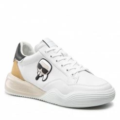 Chaussures Basses Sneakers KARL LAGERFELD - KL52830 White Lthr Blanc
