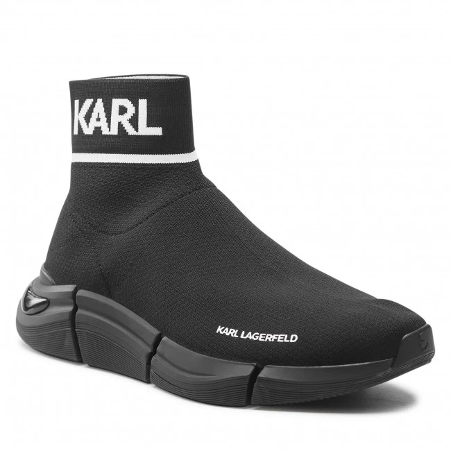 Chaussures Basses Sneakers KARL LAGERFELD - KL53230 Black Knit Textile/Mono Noir 3 Chaussures Basses Sneakers KARL LAGERFELD - KL53230 Black Knit Textile/Mono Noir