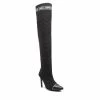 Bottes Et Autres Cuissardes KARL LAGERFELD - KL31691 Black Knit Textile Noir -KARL LAGERFELD Soldes 01 0000301442301 bs