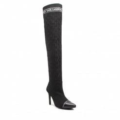 Bottes Et Autres Cuissardes KARL LAGERFELD - KL31691 Black Knit Textile Noir