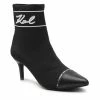 Bottes Et Autres Bottines KARL LAGERFELD - KL30352 Black Knit Textile Noir -KARL LAGERFELD Soldes 01 0000301442318 pa