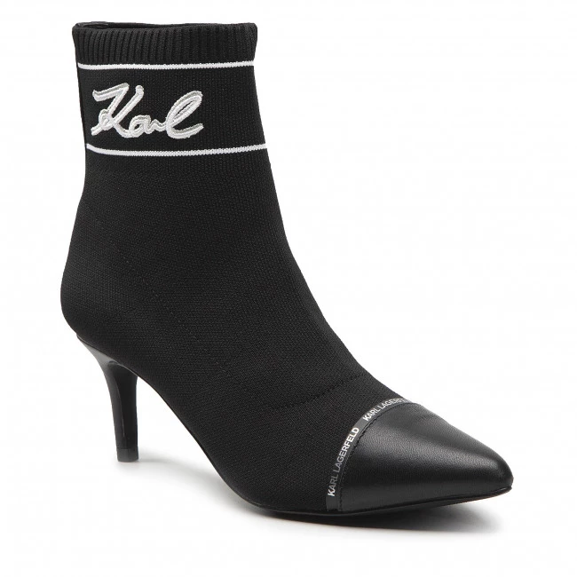 Bottes Et Autres Bottines KARL LAGERFELD - KL30352 Black Knit Textile Noir 3 Bottes Et Autres Bottines KARL LAGERFELD - KL30352 Black Knit Textile Noir